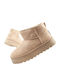 Women's Ankle Boots with Fur Beige