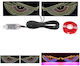 Car Sticker Dynamic Demon Eye Usb Mounted In Car Indicator Led Light Red Yellow+Blue