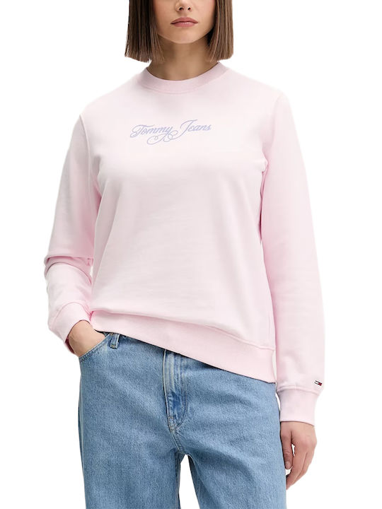Tommy Hilfiger Essential Logo Φούτερ Μπλε-ροζ