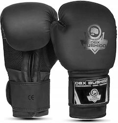 DBX Bushido Boxing Gloves made of Synthetic Leather for Match Black