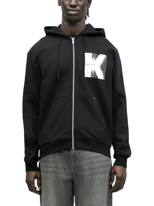 Karl Lagerfeld White-Black cu Glugă