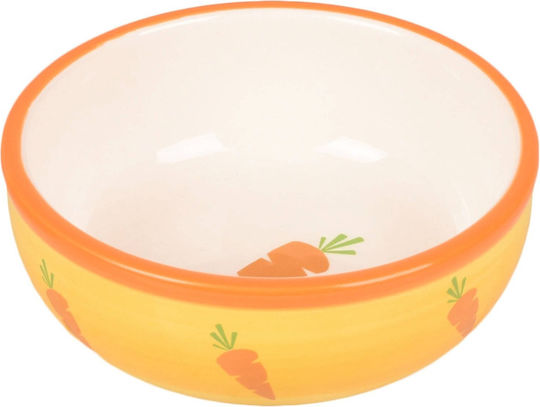 Flamingo Feeding Bowl Small Animal Ibo Ceramic Yellow 13 Cm