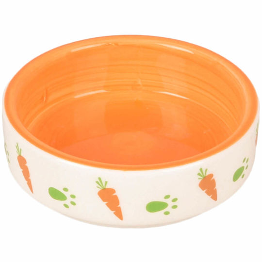 Flamingo Feeding Keramik Schalen Futter in Orange Farbe