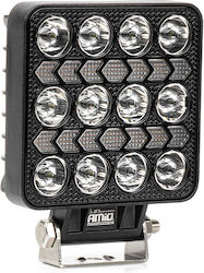 Amio Led Λάμπα Εργασίας 36w 3600lm 6500k Προειδοποιητικό Φως – 9–36v Λευκό + Κίτρινο Spot Αλουμινένια 1 Τεμ 04419/a 04419/am 04419/am