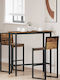Table Bar Wooden with Metal Frame Old Wood 100x40x100.5cm