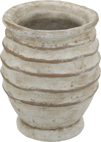 Artekko Διακοσμητικό Βάζο Τσιμεντένιο Μπεζ Φ18xΥ23cm