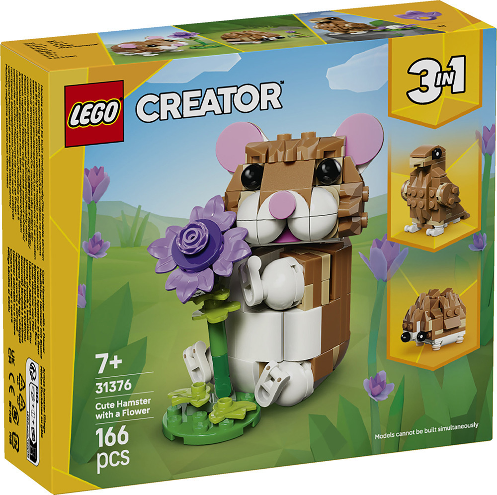 LEGO Creator 3-in-1 Cute Hamster with a Flower για 7+ Ετών 166τμχ (31376)