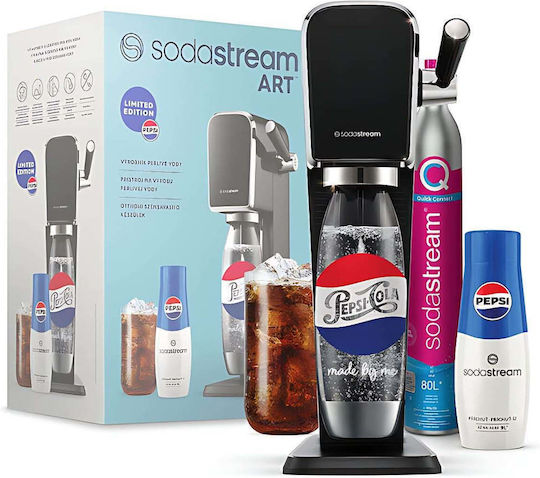 Sodastream Art Megapack Black Pepsi Συσκευή Παρασκευής Ανθρακούχου Νερού