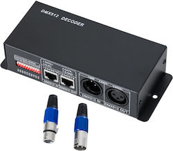 Vencore 6613-10010 Rgb 3ch Dmx 512 Controller 12-24v 288-576w Dmx 512 Controller Rgb 3 Καναλιών 12 Volt 288 Watt & 24 Volt 576 Watt Μέγιστο Φορτίο 6613-10010