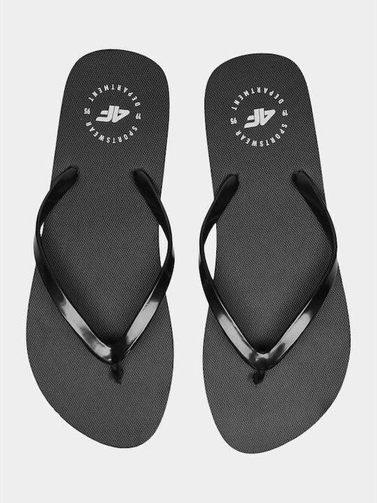 4F Frauen Flip Flops in Schwarz Farbe
