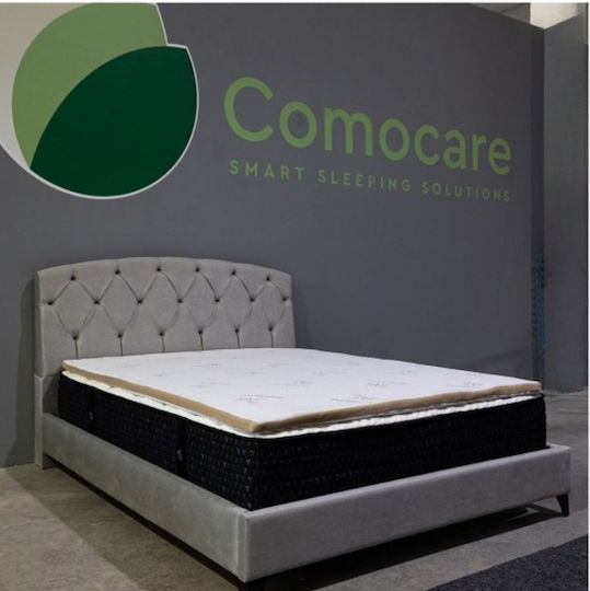 Como felt & wadding producers Mattress Topper Double Foam with Bamboo Fibers & Removable Cover 140x190x4cm