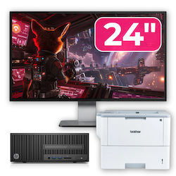 HP 280 G2 SFF + 24" Monitor & Brother HL-L6300DW Printer Refurbished Grade A (Pentium Dual Core-G4400/8GB/500GB) HP 280 G2 SFF + 24" Monitor & Brother HL-L6300DW Printer Refurbished Grade A (Pentium Dual Core-G4400/8GB/500GB)