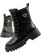 Leather Women's Ankle Boots Black