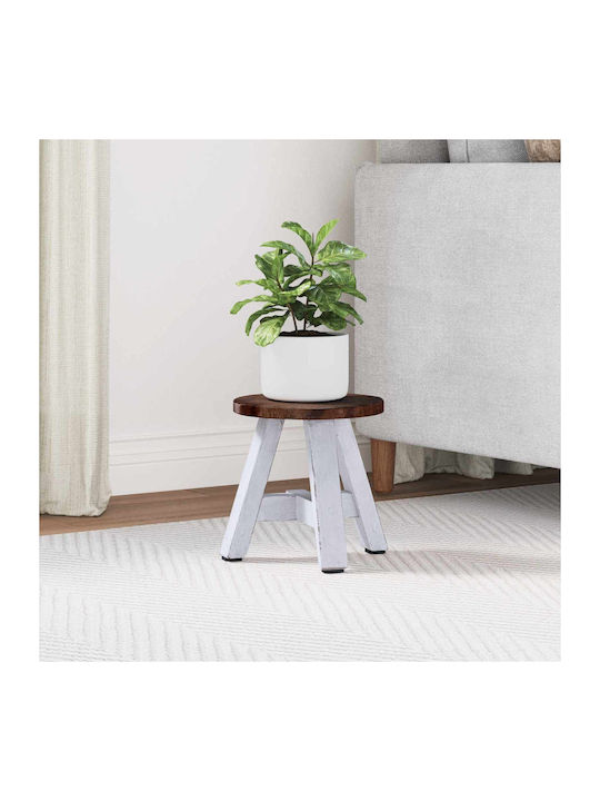 Round Side Table Wooden Beige M22xW22xH24cm