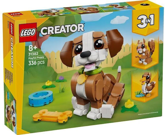 LEGO Creator 3-in-1 Cute Animals Playful Puppy Dog for 8+ Years 336 Pieces