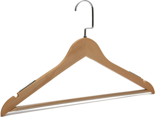 Humero Umeraș pentru Dulap pentru pantaloni Lemn Bej 10buc