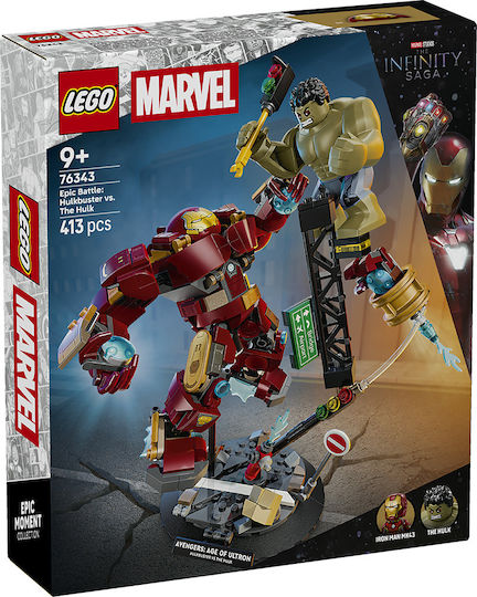 LEGO Marvel Epic Battle: Hulkbuster vs. The Hulk Pentru 9+ Ani 413 Bucăți