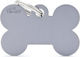 Myfamily Basic Dog ID Tag Gray Bone Small 3x2cm...