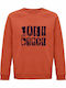 Kirikoko Unisex Organic Cotton Sweatshirt One Piece Design Characters Anime Orange
