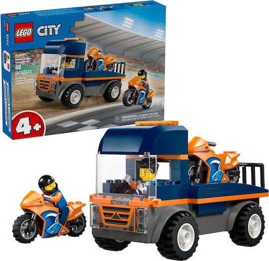 LEGO City Мотоциклетен Транспортьор за 4+ Години 88 Бройки