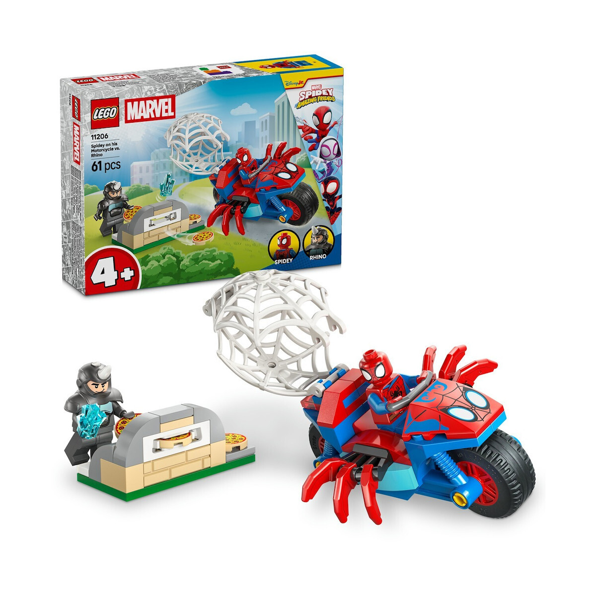 LEGO Spider-Man Spidey on his Motorcycle vs. Rhino για 4+ Ετών 61τμχ