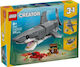 LEGO Creator 3-in-1 Свирепа Акула с Сандък Съкровище за 8+ Години 379 Бройки