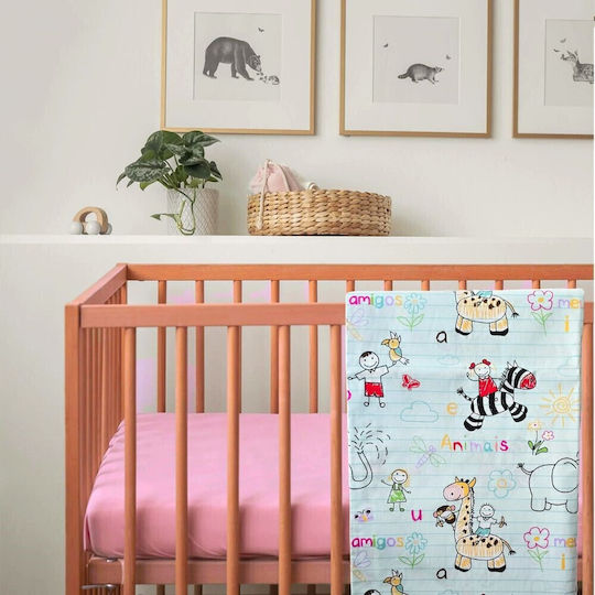 Kotonia Home Set Cu Cauciuc Roz 60x120cm