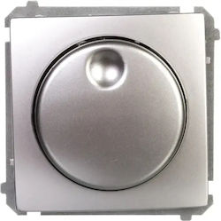 Simon Basic Rotary Compression Dimmer 20500w 230v Matt Silver Bms9t.01/43