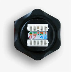 Industrielle Netzwerksteckdose Stp Rj45 Cat 6 Keystone 110 Schwarz