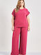 Femei Din material textil Pantaloni cu elastic Washed