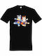 Kids' T-shirt Black Bluey Ft Lakers, Basketball Nba