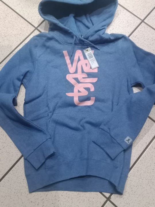 Wesc Sweatshirt Indigo Melange with Hood