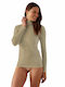 Women's Long Sleeve Turtleneck T-Shirt Mocha (tortora)