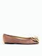 Wildleder Damen Ballerinas in Beige Farbe