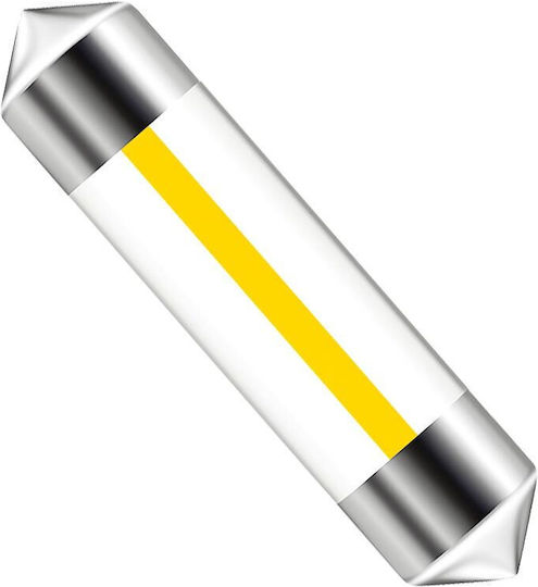Vencore 3216-10121 C5w Festoon 36mm Λάμπα Led Σωληνωτή Βάση C5w 36mm Festoon 1 Filament Led 0.35w 120 Lumen 12 Volt Θερμό Λευκό 3000k