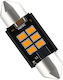Vencore 3216-10146 C5w Festoon Canbus Gen4 36mm Крушка LED Тръбна Основa C5w 36mm Festoon Canbus Gen4 6 SMD 3020 2W 290 Лумена 8-48 Волта Оранжев
