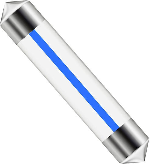 Vencore 3216-10131 C5w Festoon 42mm Λάμπα Led Σωληνωτή Βάση C5w 42mm Festoon 1 Filament Led 0.45w 140 Lumen 12 Volt Blue