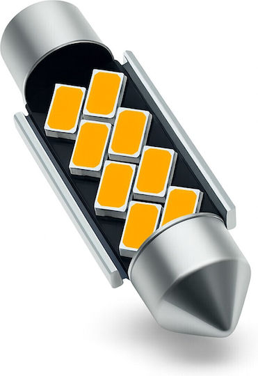 Vencore 3216-10109 C5W Festoon 42mm LED Tube Lamp Base C5W 42mm Festoon 8 SMD 5630 2W 380 Lumen 12 Volt Warm White 3000K
