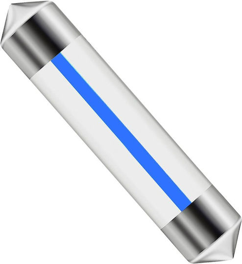 Vencore 3216-10127 C5w Festoon 39mm Led Tube Lamp Base C5w 39mm Festoon 1 Filament Led 0.40w 120 Lumen 12 Volt Blue