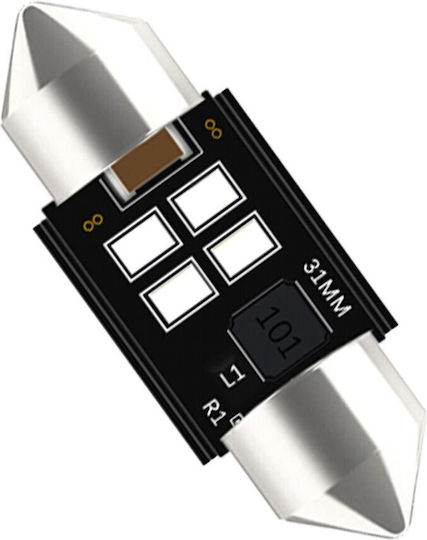 Vencore 3216-10134 C5w Festoon Canbus Gen4 31mm Крушка LED Тръбна Основa C5w 31mm Festoon Canbus Gen4 4 Smd 3020 1.35w 180 Лумен 8-48 Волт Червена