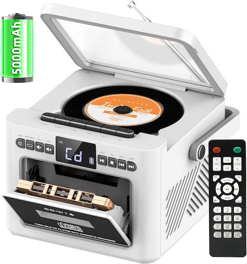 Tragbares Radio-CD-Spieler mit Radio / USB Weiß