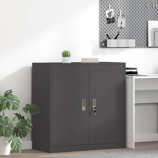 Dulap De Depozitare Pentru Birou Metalic Negru 90x40x90cm