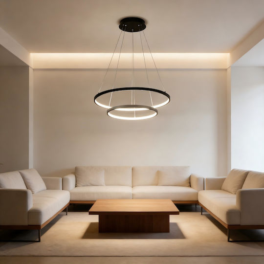 LED Κρεμαστό Φωτιστικό Μαύρο