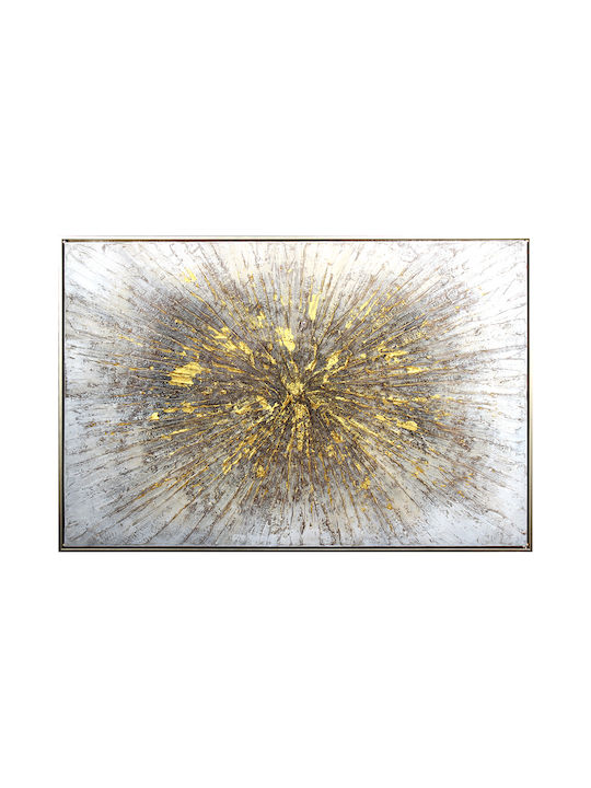 Wall Canvas Painting Handmade Oil Painting 90x60 Embossed Gold Frame Keskor 82584