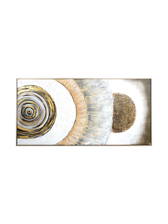 Wall Canvas Painting Handmade Oil Painting 120x60 Embossed Gold Frame Keskor 82579