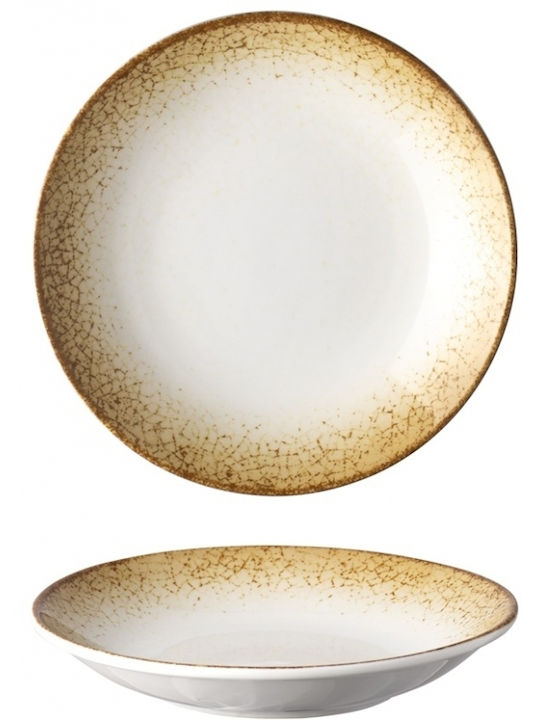 Lukanda Cavo Plate Soup made of Porcelain Yellow 24cm 6pcs