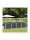 vidaXL Topf Metallisch Charcoal 480x50x45cm.