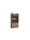Wooden Shoe Organizer Zefiros 3 Doors Walnut 60x24x116cm MDF Melamine