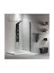 Devon Iwis Walk-in Fixed Side for Shower 37-39x200cm Clear Glass Black Matt