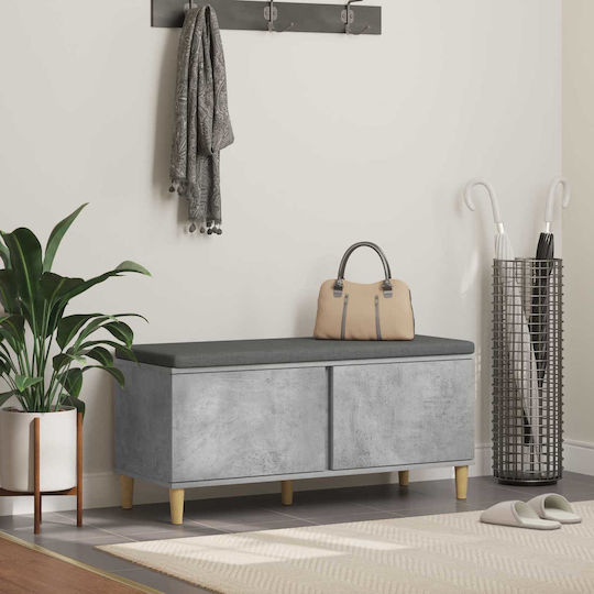 Entry Furniture with Bench Gray 60x38x46cm